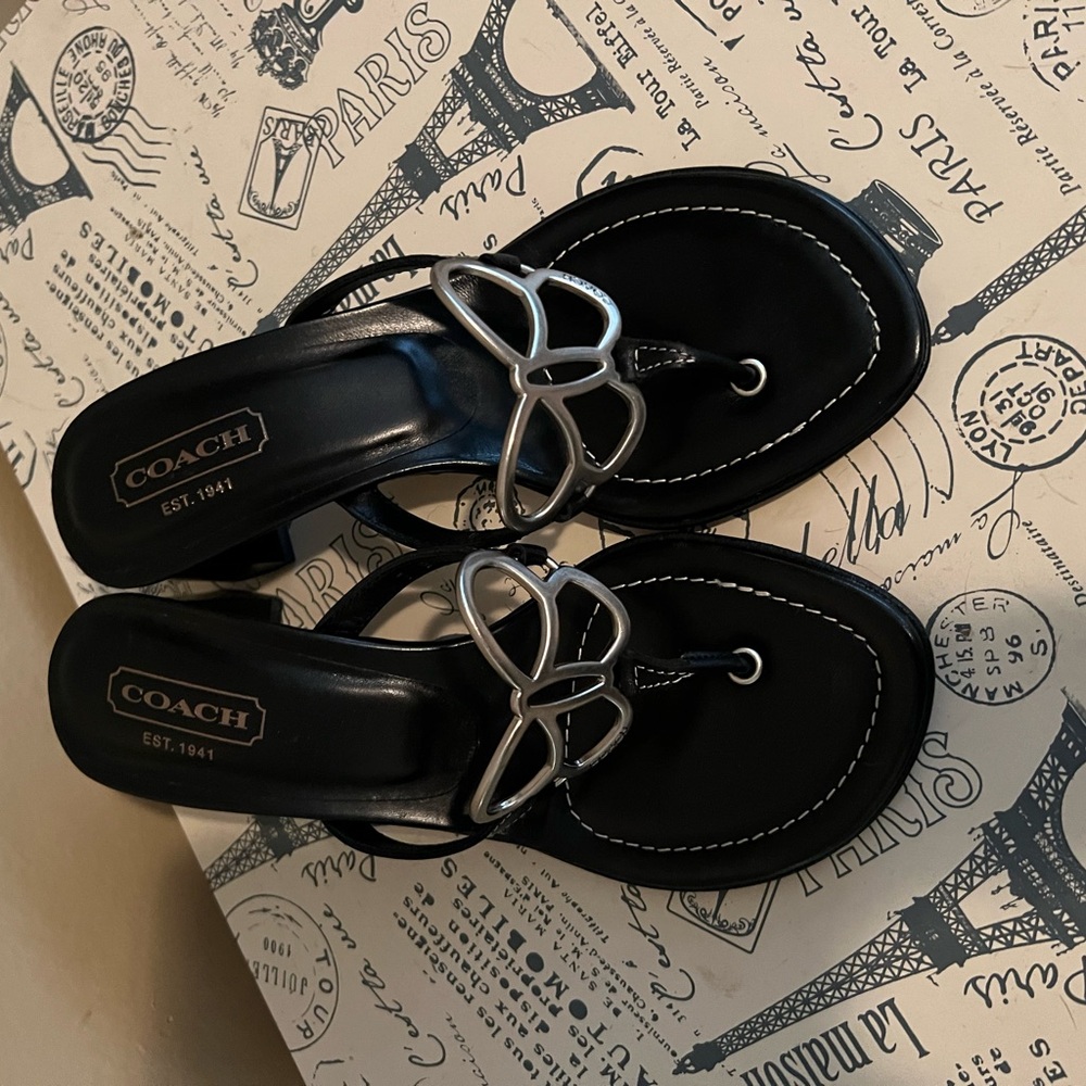 Coach butterfly sandals.